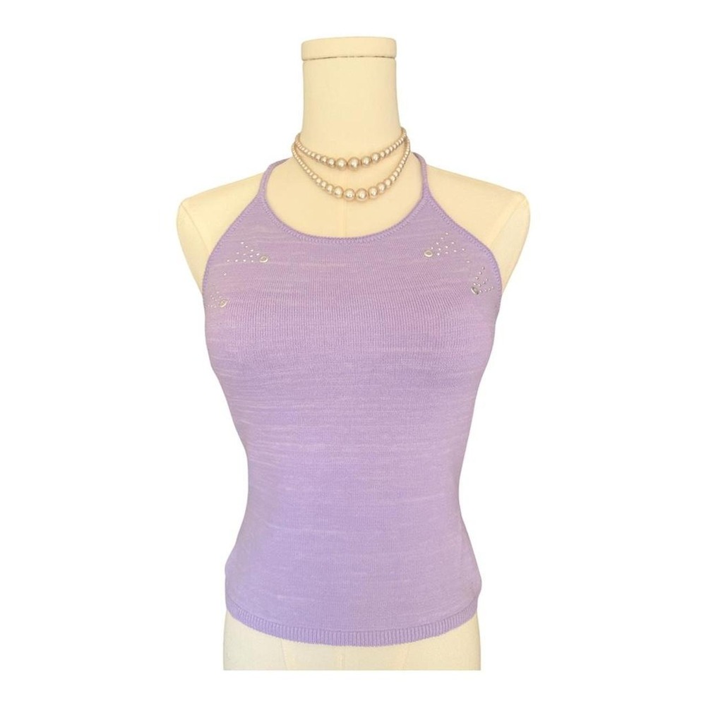 New with tags Lilac halter top with grommet details